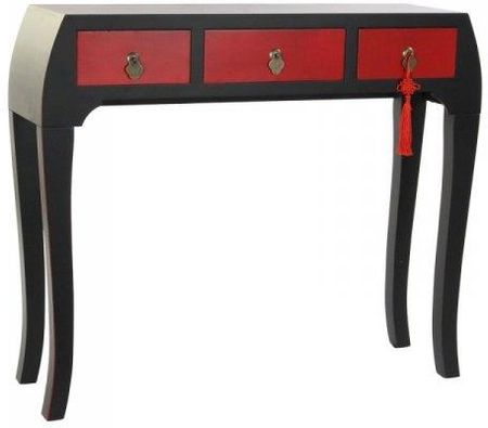 Konsola DKD Home Decor Jodła Czerwony Czarny MDF Orientalny (96 x 27 x 80 cm)