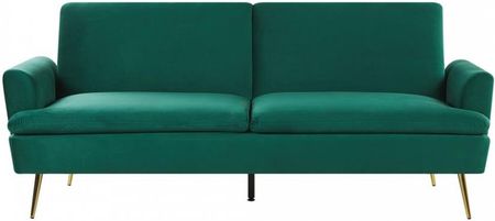 Sofa rozkładana welurowa zielona VETTRE kod: 4251682254694 +