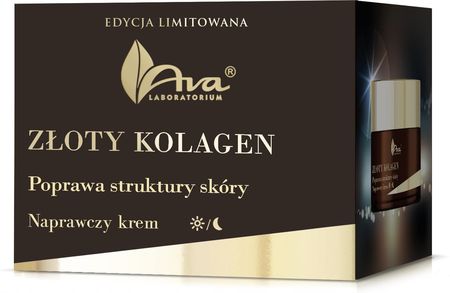 Krem Ava Premium Złoty Kolagen naprawczy poprawa struktury skóry na dzień i noc 50ml