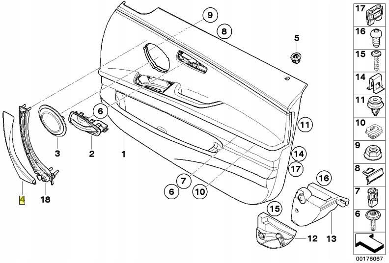Klamka Samochodowa Bmw Oe Dolna Listwa Uszczelka Drzwi Przednich P E
