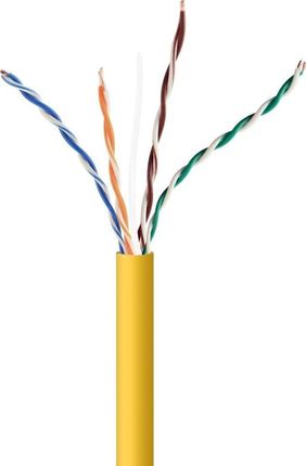 Kabel sieciowy UTP Gembird UPC-5004E-SOL-B kat. 5e drut 305m żółty (UPC5004ESOLY)
