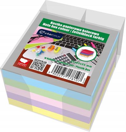 Interdruk Karteczki Kolorowe Kostka Nieklejona W Pojemniku