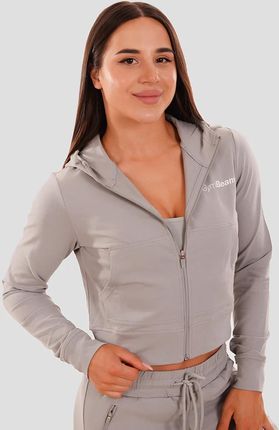 GymBeam Damska bluza z kapturem na zamek TRN Grey