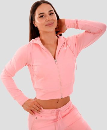 GymBeam Damska bluza z kapturem na zamek TRN Pink