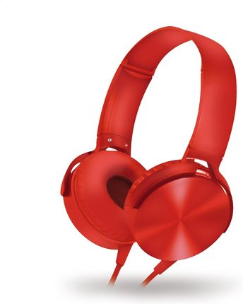 Freestyle Headphones Wired Connection Microphone Słuchawki Przewodowe Z Mikrofonem Extra Bass Move Red [45711]
