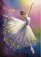Haft Diamentowy Obraz Mozaika Tańcząca Baletnica - najlepsze Pozostałe rękodzieło