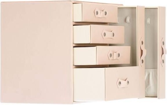 Springos Szkatułka Na Biżuterię Ekoskóra 26X22X18Cm Różowy Organizer Z Przegródkami 32538 - zdjęcie 3 Springos Szkatułka Na Biżuterię Ekoskóra 26X22X18Cm Różowy Organizer Z Przegródkami 32538