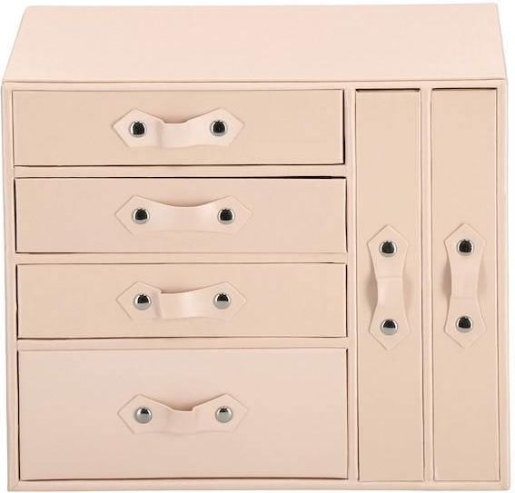 Springos Szkatułka Na Biżuterię Ekoskóra 26X22X18Cm Różowy Organizer Z Przegródkami 32538 - zdjęcie 6 Springos Szkatułka Na Biżuterię Ekoskóra 26X22X18Cm Różowy Organizer Z Przegródkami 32538