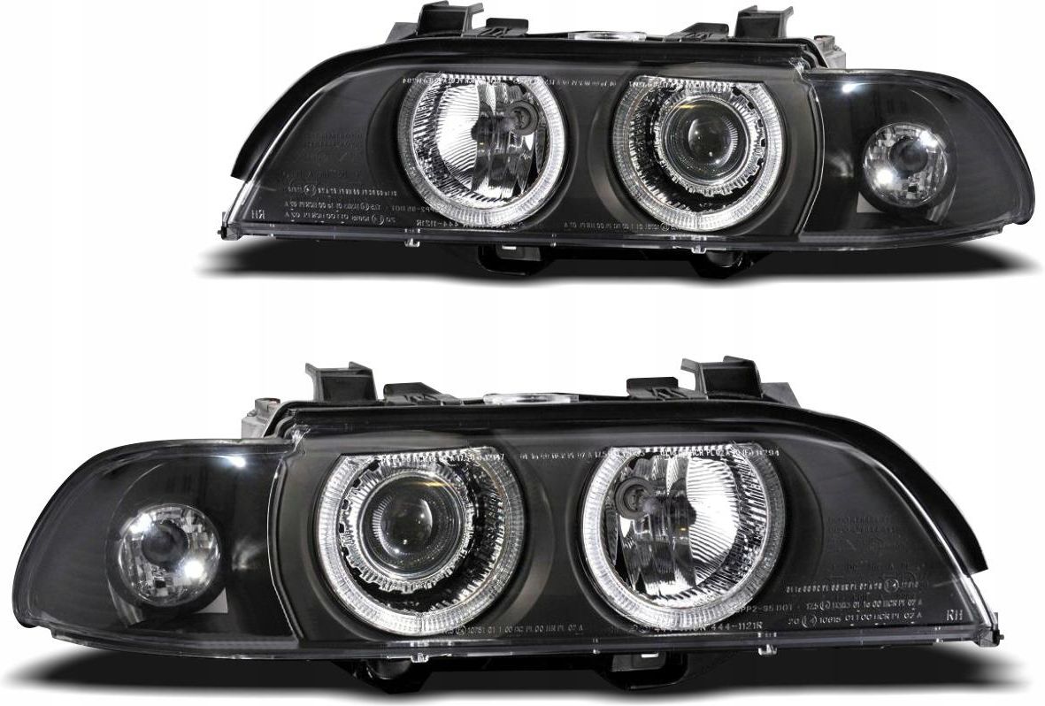 Lampa przednia Depo Lampy Bmw E39 95-03R Ringi Xenon D2S/H7 Black ...