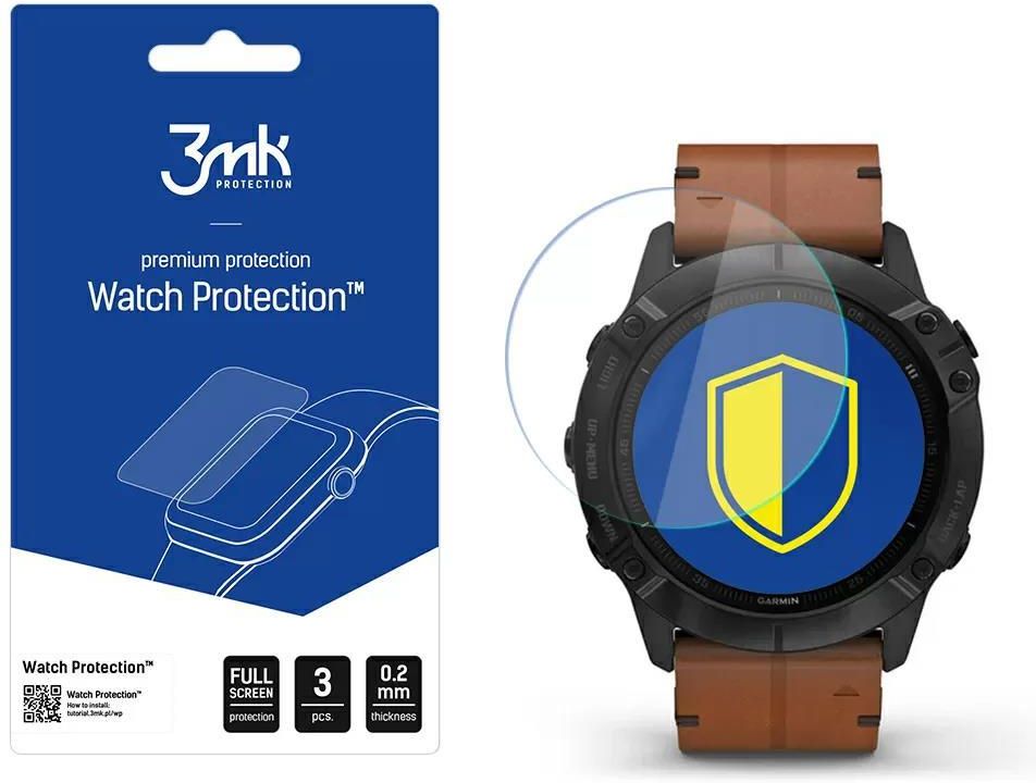 Garmin Fenix 6X Szkło ochronne 3 szt 3mk Watch Protection FlexibleGlass Lite 89202