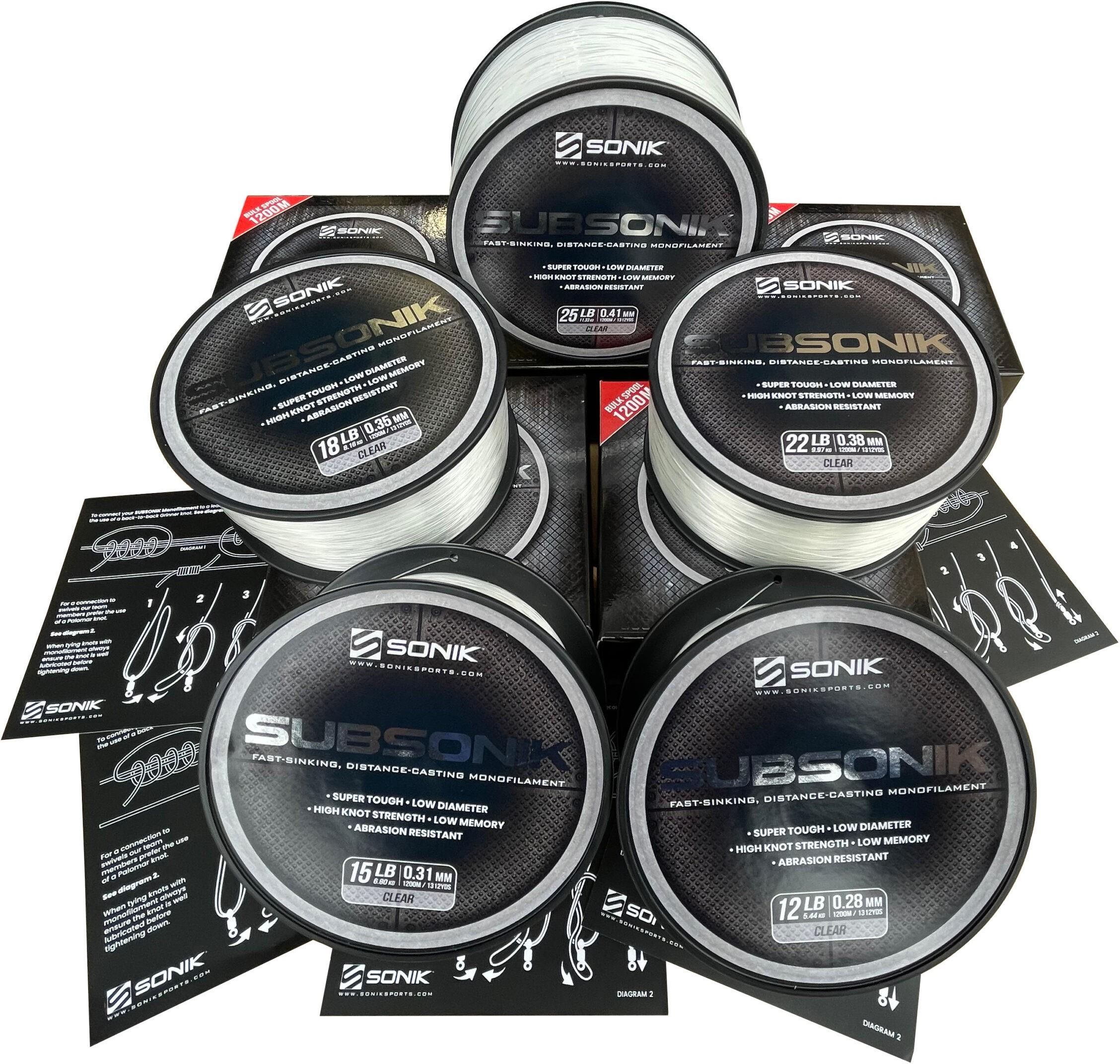 Sonik SubSonik Brown Carp Mono Line 1200m | UK