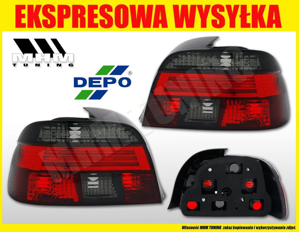 Lampa tylna Depo Lampy Tyl Bmw 5 E39 Sedan 96- Red Smoke Lift Look ...
