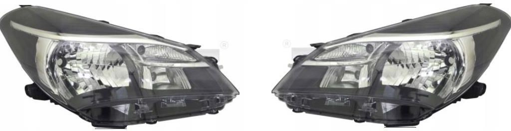 Lampa Przednia Tyc Toyota Yaris 10 Reflektory Lampy H4 W21 5W Kompl 
