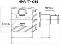 Nty Przegub Wewnętrzny Lewy Toyota Auris 2.0D 2.2D 06-