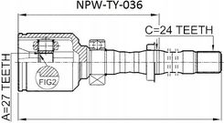 Nty Przegub Wewnętrzny Toyota Rav-4 Atm 2.0 06- Prawy