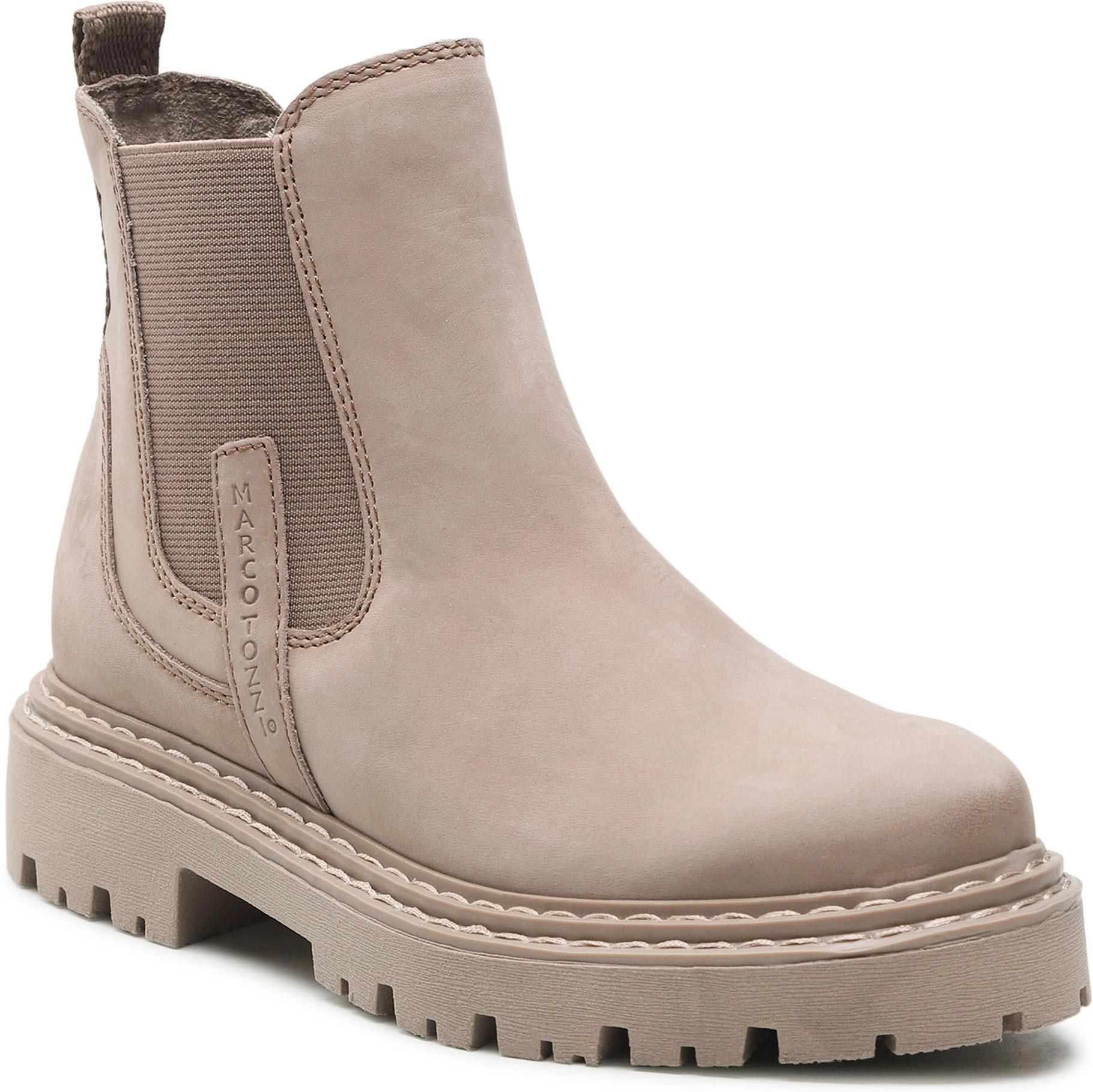 MARCO TOZZI Damen Chelsea-Stiefelette 2-25491-41 Mit Feel-me-Sohle, F-Weite, Textil – Bequem Für Herbst & Stadt