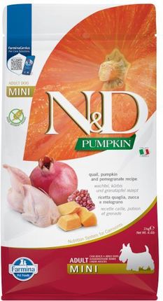 Farmina N&D Dog Quail Pumpkin &Pomegranate Karma Dla Dorosłych Psów Małych Ras 2kg