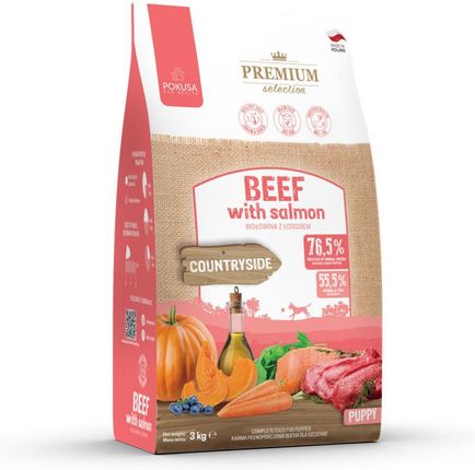 Pokusa Health Beef With Salmon Wołowina Z Łososiem Puppy 3Kg