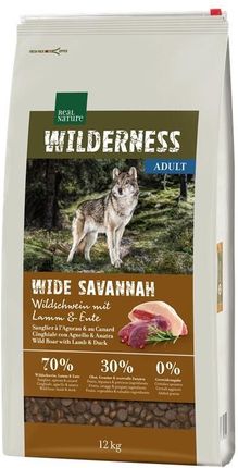 Real Nature Wilderness Wide Savannah Z Dzikiem Jagnięciną I Kaczką 12kg