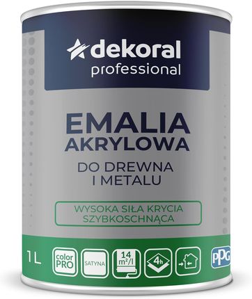 Dekoral Professional Emalia Akrylowa – Do drewna i metalu biała 1L