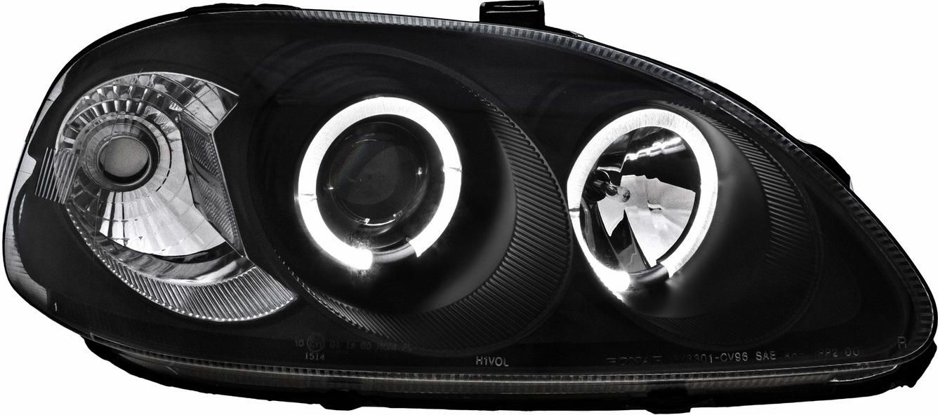 Lampa Przednia Sonar Lampy Honda Civic Vi R Angel Eyes Ringi Blk Opinie I Ceny Na Ceneo Pl