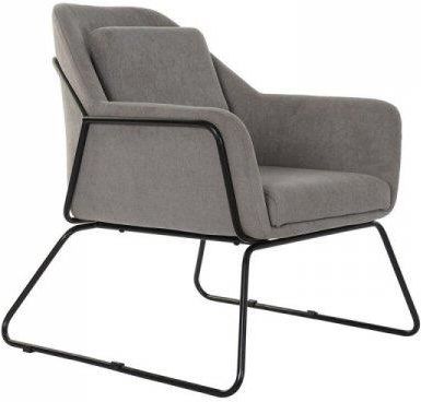 Dkd Home Decor Krzesło Czarny Szary Metal Poliester (75 X 76 X 82 Cm) 12631514