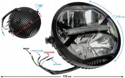 Zdjęcie Moretti Uniwersalny Reflektor Lampa Przednia Led Motorower - Nowogród Bobrzański