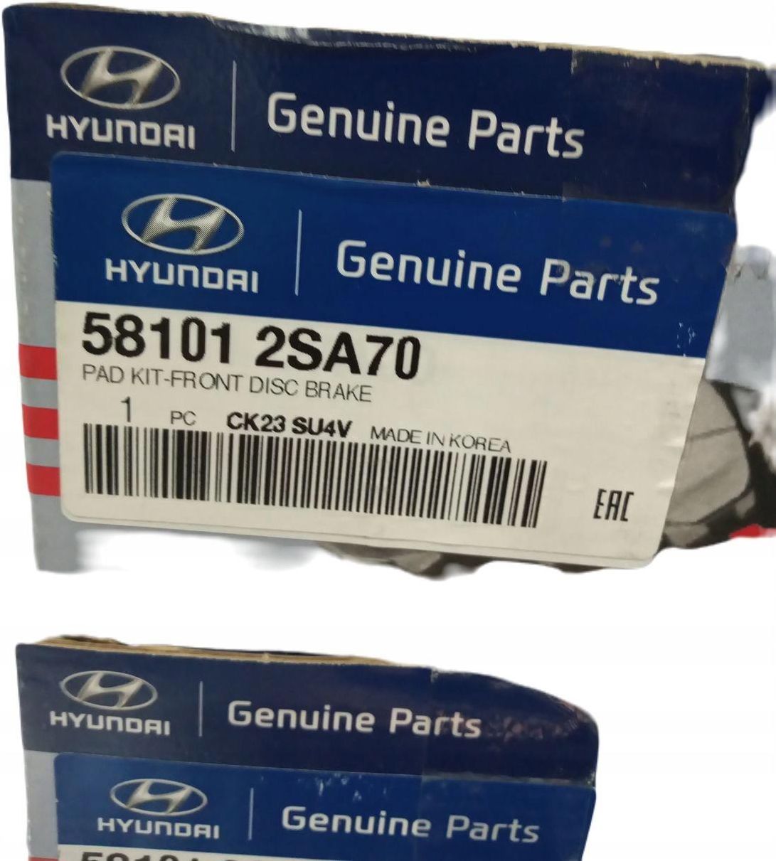 Klocki hamulcowe Hyundai Oe 581012Sa70 Klocki Hamulcowe Oryginał ...