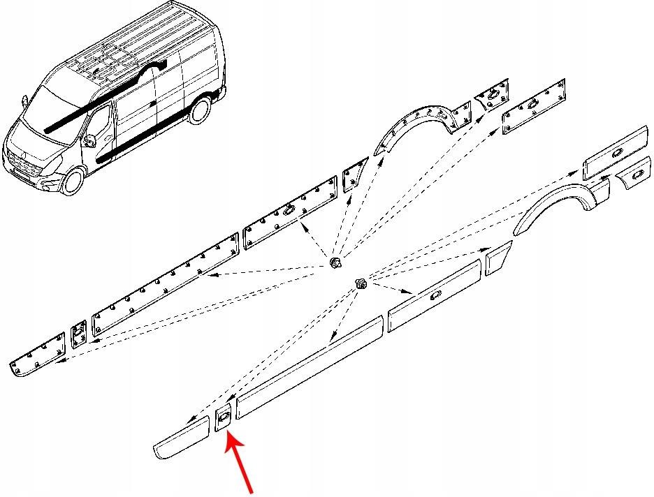 Listwa Boczna Renault Oe Listwa Drzwi Ma A Renault Master Iii