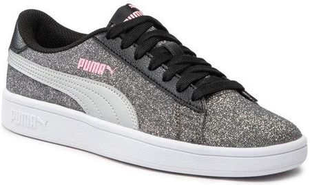 Puma Sneakersy Smash v2 Glitz Glam Jr 367377 Srebrny