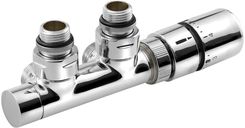 Zdjęcie Sapho Zestaw Przyłączeniowy Zespolony Z Termostatem Rozstaw 50mm Chrom Prawy Twin (CP3010S) - Nowe Miasto nad Pilicą