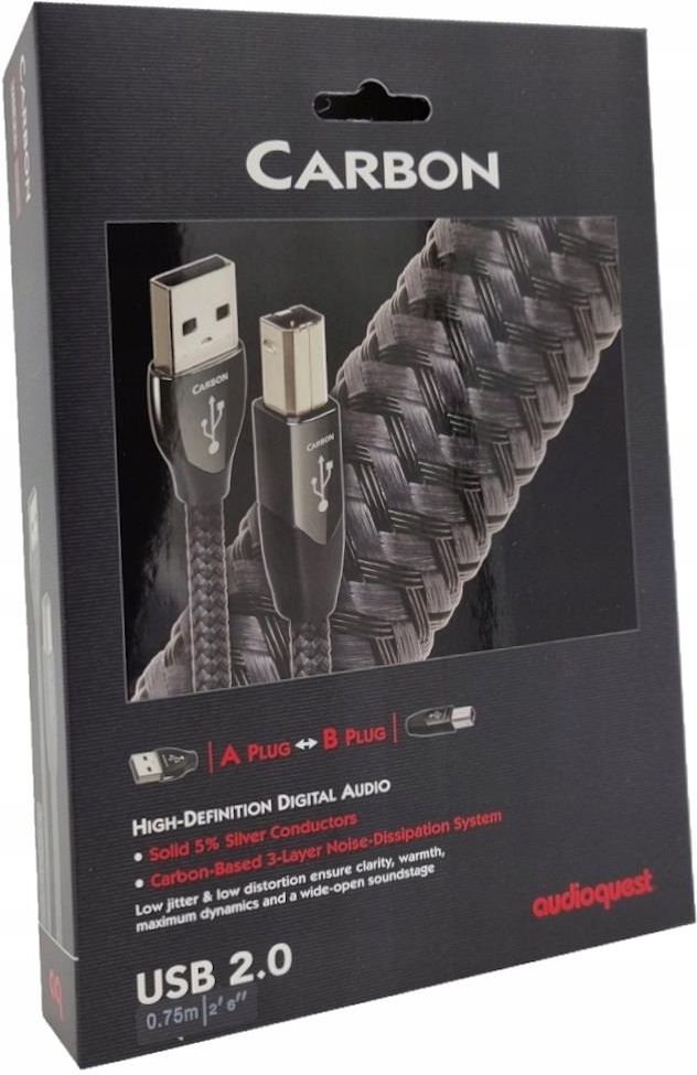 audioquest Carbon USB A →B 0.75mケーブル Amazon | AudioQuest 0.75M カーボン USB 2.0 C>B