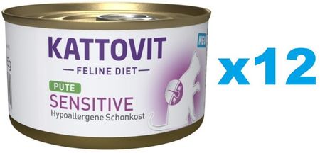 Kattovit Feline Diet Sensitive Turkey Indyk 12 X 85 G