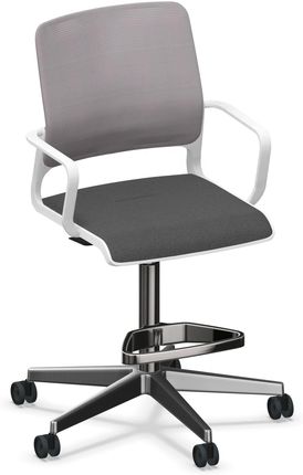 Nowy Styl Krzesło Obrotowe Xilium Counter Swivel Chair Mesh Biały