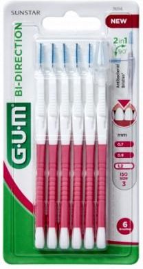GUM czyściki międzyzębowe Bi-Direction ISO3 1,2mm 2614 - różowe pakowane po 6szt.