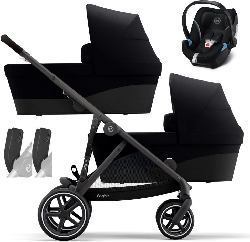 CYBEX WÓZEK BLIŹNIACZY GŁĘBOKO SPACEROWY 3W1 GAZELLE S FOTELIK 0-13 KG ...