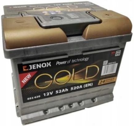 Jenox Akumulator Gold 12V 52Ah 520A P Plus