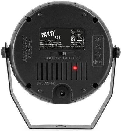 Beamz Reflektor Bateryjny Strobo Plp12 Party Par 6X 1W Biały - zdjęcie 6