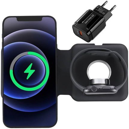 Ładowarka Fold Duo Q500 do MagSafe iPhone / Apple Watch / AirPods (Black)