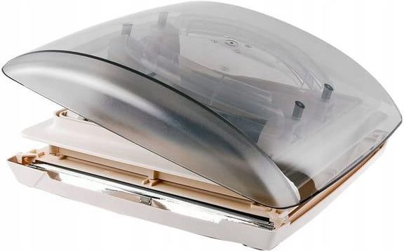 Ricambio Lucernario Camper Universale HuKaiL Copertura Per Lucernario 28 X 28 Cm, Portellone Per Camper Con Quattro Sorgenti Luminose A LED E Impostazioni Di Velocità Dell'aria, Per Camper Universale, 30 X 30 - 2