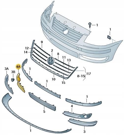 Volkswagen Oe Kratka Atrapa Zderzaka Vw Sharan Prawa Org Aso Opinie I Ceny Na Ceneo Pl