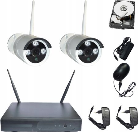 Zestaw Monitoring Wifi 2 Kamery Full Hd Dysk 1 Tb