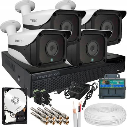 Protec Monitoring Zewnętrzny 4 Kamery 4K 8Mp 2Tb Hdd Ir50