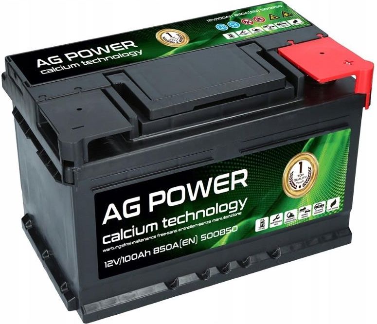 Eurostart Akumulator Ag Power Calcium 12V 100Ah 850A P Plus - Opinie i ...