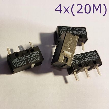 4x przycisk myszki mikrostyk Omron D2FC-F-7N(20M)