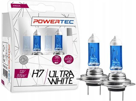 M Tech Żarówka Powertec Cool Blue Ultrawhite H7 12V Plus 100%