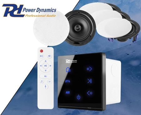 Power Dynamics Wzmacniacz Audio Z 4 Głośnikami Sufitowymi Powerline A100B