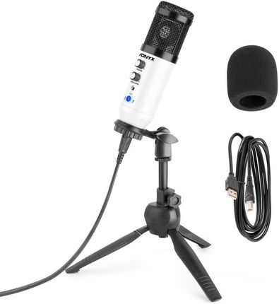 Vonyx Mikrofon Studyjny Usb Cm320W Ze Statywem Stołowym - Biały