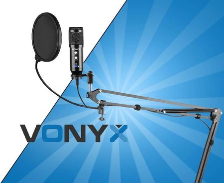Vonyx Cms320B Mikrofon Studyjny Usb Z Echem I Ramieniem - Czarny