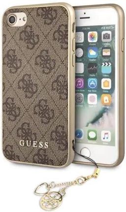 Oryginalne Etui IPHONE SE 2022 / SE 2020 / 7 / 8 Guess Hard Case 4G Charms Collection (GUHCI8GF4GBR) brązowe